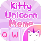Kitty Unicorn Meme Clavier Thè icône