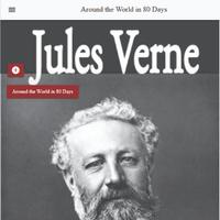 Around the World in 80 Days, by Jules Verne Affiche