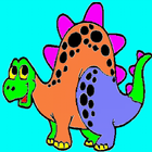 Pages à colorier de dinosaure icône