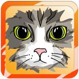 kids coloring and drawing cat icône