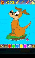 Coloring Dogs for kids plakat