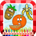 Coloring food icon