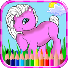 Colorear ponys para niños icono