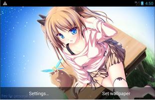 New Anime Girl HD LWP Cartaz