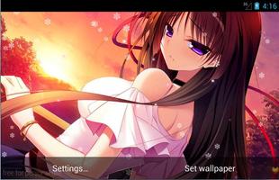 New Anime Girl HD LWP capture d'écran 2