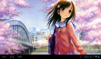 Anime Girl Live Wallpaper capture d'écran 2