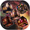 3D Firework Cube Wallpaper
