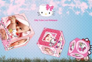 3D Kitty Cube Live Wallpaper poster