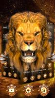 3D golden king lion theme syot layar 2