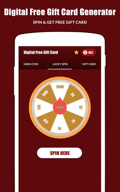 digital free gift card generator online for android apk download