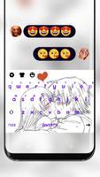 Romantic Kiss Keyboard in Comic Style الملصق