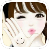 Kiss Lovely Girl Theme icon