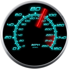 ikon bersinar GPS speedometer