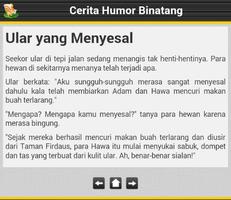 Humor Binatang - Cerita Lucu تصوير الشاشة 2