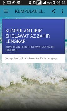 Kumpulan Lirik Sholawat Az Zahir Lengkap For Android Apk Download