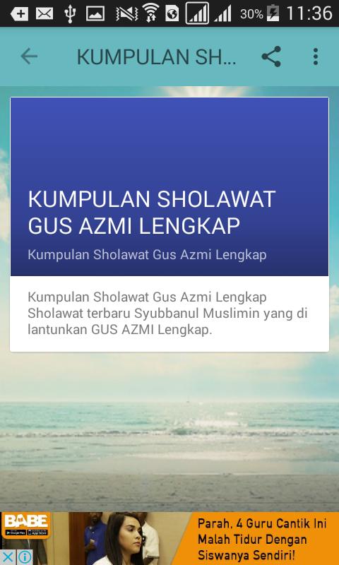 KUMPULAN SHOLAWAT GUS AZMI LENGKAP for Android - APK Download