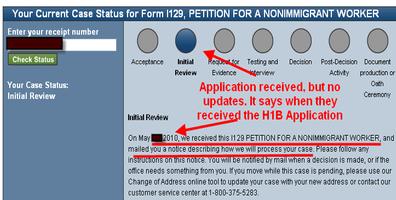 H1B Status ภาพหน้าจอ 1