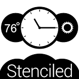 Stenciled Clock Black (UCCW)