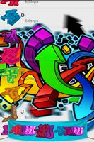 how to draw graffiti - easy🖌 الملصق