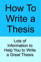 How To Write a Thesis Affiche