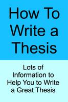 How To Write a Thesis پوسٹر