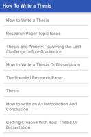 How To Write a Thesis Ekran Görüntüsü 1