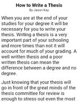 How To Write a Thesis Ekran Görüntüsü 2