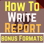 HOW TO WRITE A REPORT icône
