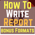 HOW TO WRITE A REPORT icon