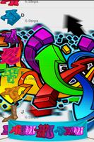 How to draw graffiti - easy🖌 الملصق