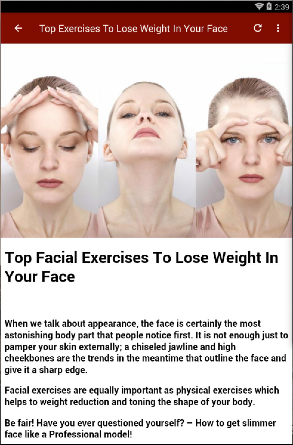 whats the best way to lose weight in the face