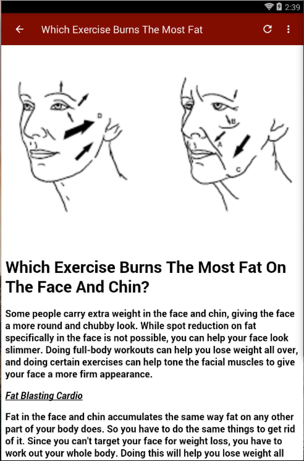 57 Comfortable What cardio burns the most face fat 