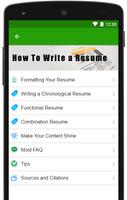 How to write a resume 2018 स्क्रीनशॉट 2