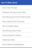 HOW TO WRITE A BOOK تصوير الشاشة 1