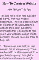 How To Create A Website تصوير الشاشة 1