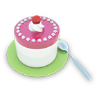 Cake step-by-step recipe-icoon