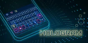 Tema de teclado de holograma