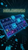 Keyboard-Hologram Neon Theme ポスター
