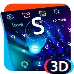 3D Neon Hologram Keyboard APK 下載