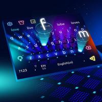 3D Neon Hologram Keyboard-poster
