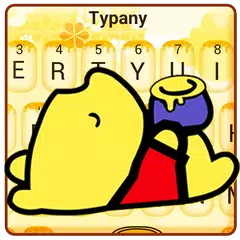 かわいい黄色の蜂蜜Winnie Bear Typany Keyboard アプリダウンロード