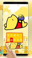 Cute Yellow Bear Keyboard Theme 스크린샷 1