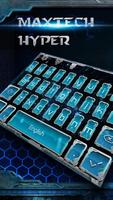 blue biochemical science keyboard tema Affiche