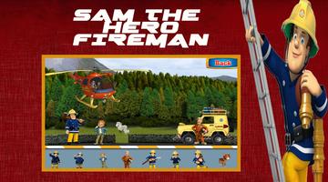 Super Fireman Hero Sam Rescue Game Affiche