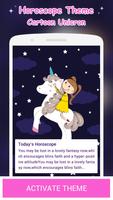 Horoscope - Theme Unicorn الملصق