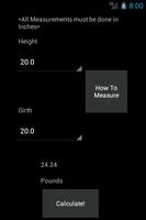 برنامه‌نما Horse Weight Calculator عکس از صفحه