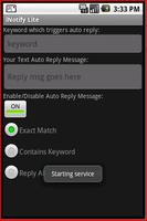 iNotify Lite - Auto Text Reply imagem de tela 1