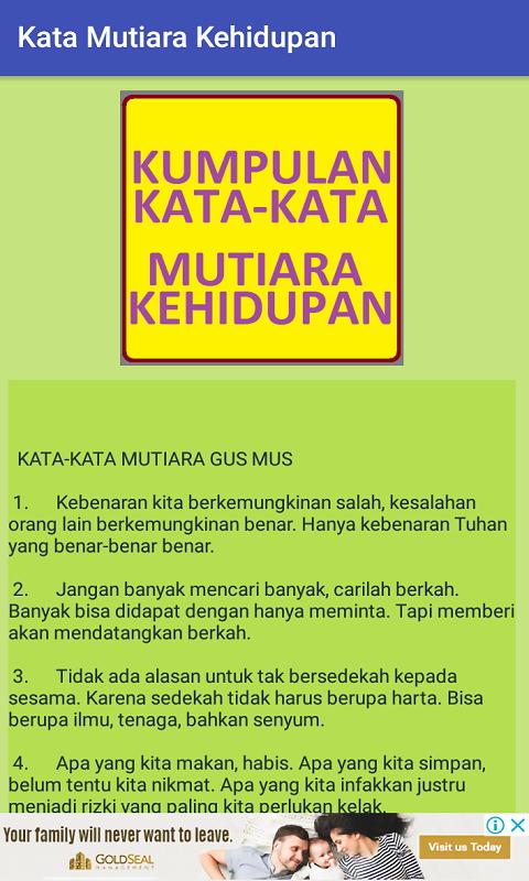 Kata Kata Mutiara Kehidupan Für Android Apk Herunterladen