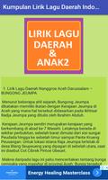 Kumpulan Lirik Lagu Daerah Indonesia Dan Lagu Anak imagem de tela 2