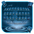 hacker geek keyboard computer dark blue net icône